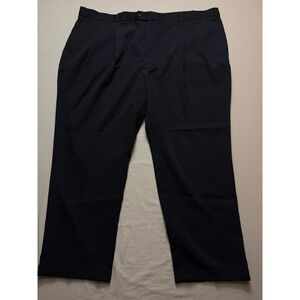 Cordovan & Grey Blue Mens Pleated Dress Pants Navy Blue Cuffed 50x28 RN 55583